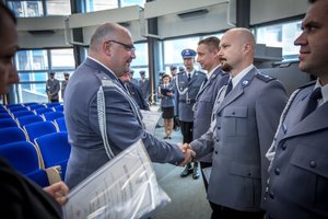 Wręczenie aktów mianowania na wyższe stopnie przez Komendanta Wojewódzkiego Policji oraz Wicewojewodę Śląskiego