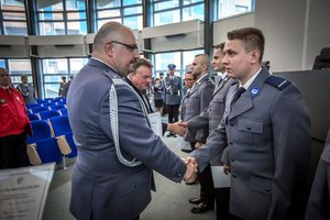 Wręczenie aktów mianowania na wyższe stopnie przez Komendanta Wojewódzkiego Policji oraz Wicewojewodę Śląskiego
