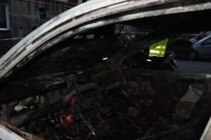 spalony samochód w boguszowicach